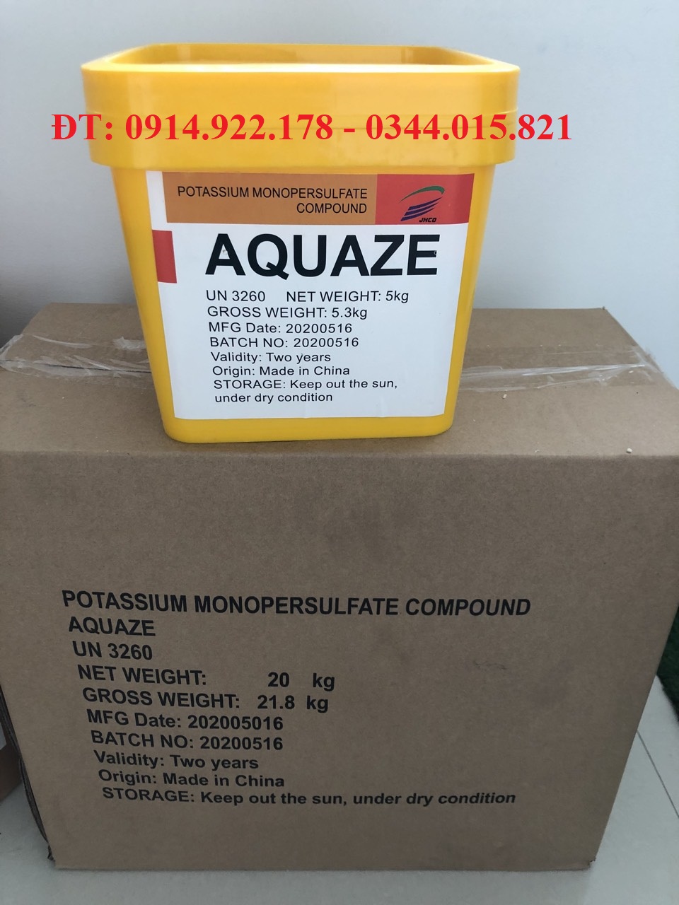 Cung cấp Aquaze (Potasium Monopersulfate) diệt khuẩn an toàn trong ao nuôi